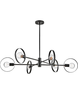 Desi 6-Light Large Single Tier in Black