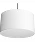 Markor 1-Light White Linen Shade Transitional Pendant Brushed Nickel;Matte Black;Vintage Brass