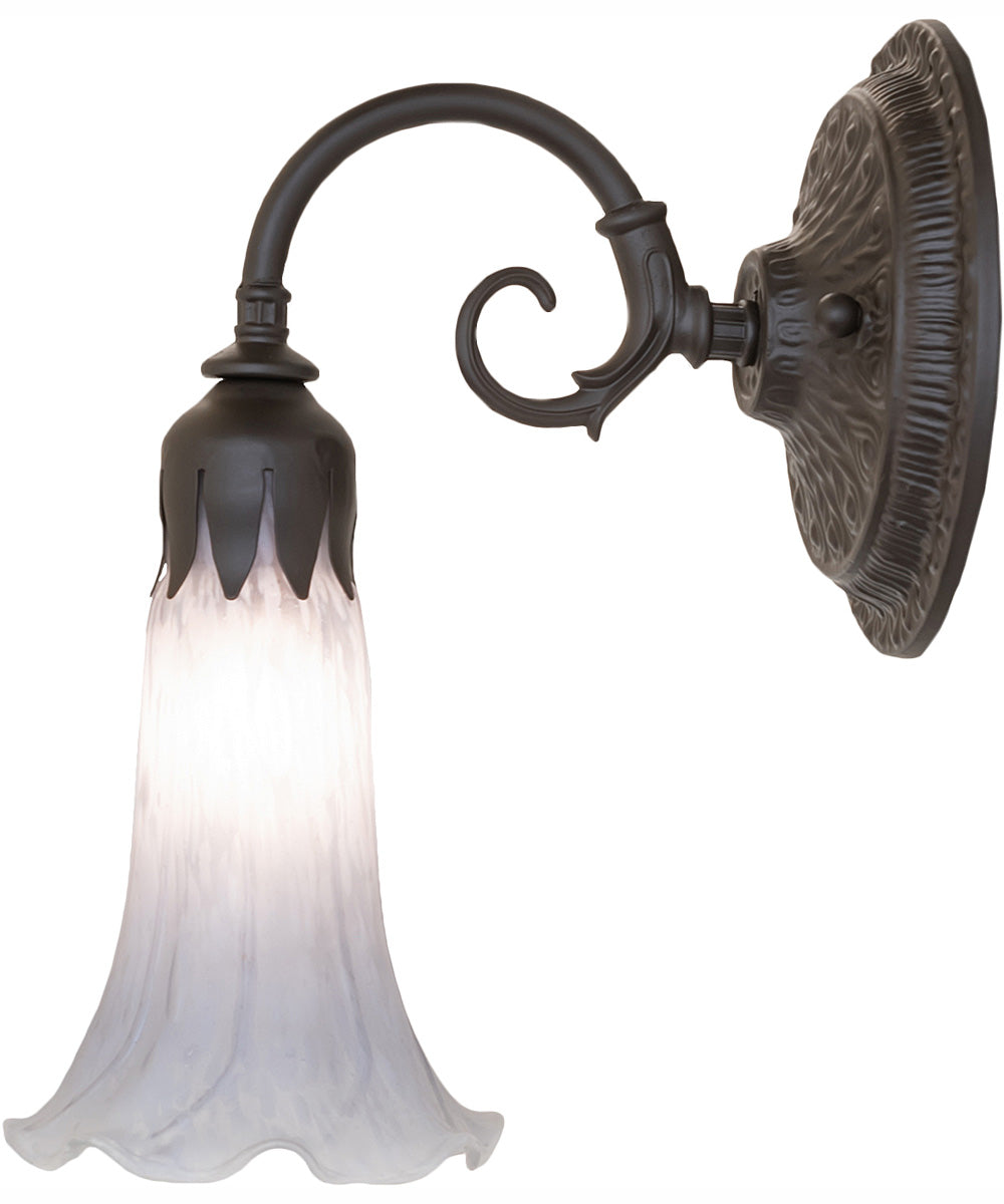 5.5" Wide Gray Tiffany Pond Lily Wall Sconce