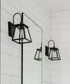 Belmore 1-Light Outdoor Wall Mount Rain or Shine - Black with Clear Glass