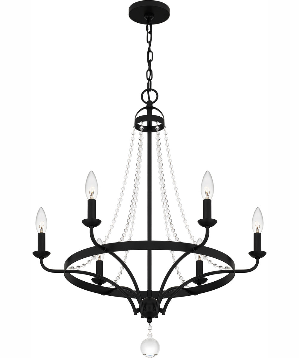Adelaide 6-light Chandelier Matte Black