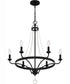 Adelaide 6-light Chandelier Matte Black