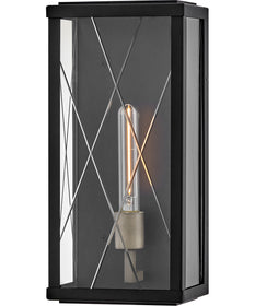 Monte 1-Light Medium Wall Mount Lantern in Black