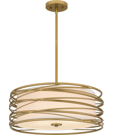 Spiral 3-light Pendant Light Gold