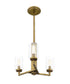 Sunburst 3-light Pendant Weathered Brass