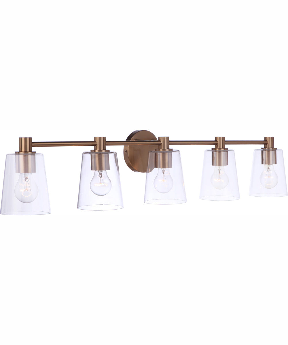 Emilio 5-Light Vanity Satin Brass