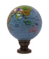 Earth Globe Lamp Finial, Blue Water with Colored Land Pattern, 2.25"h