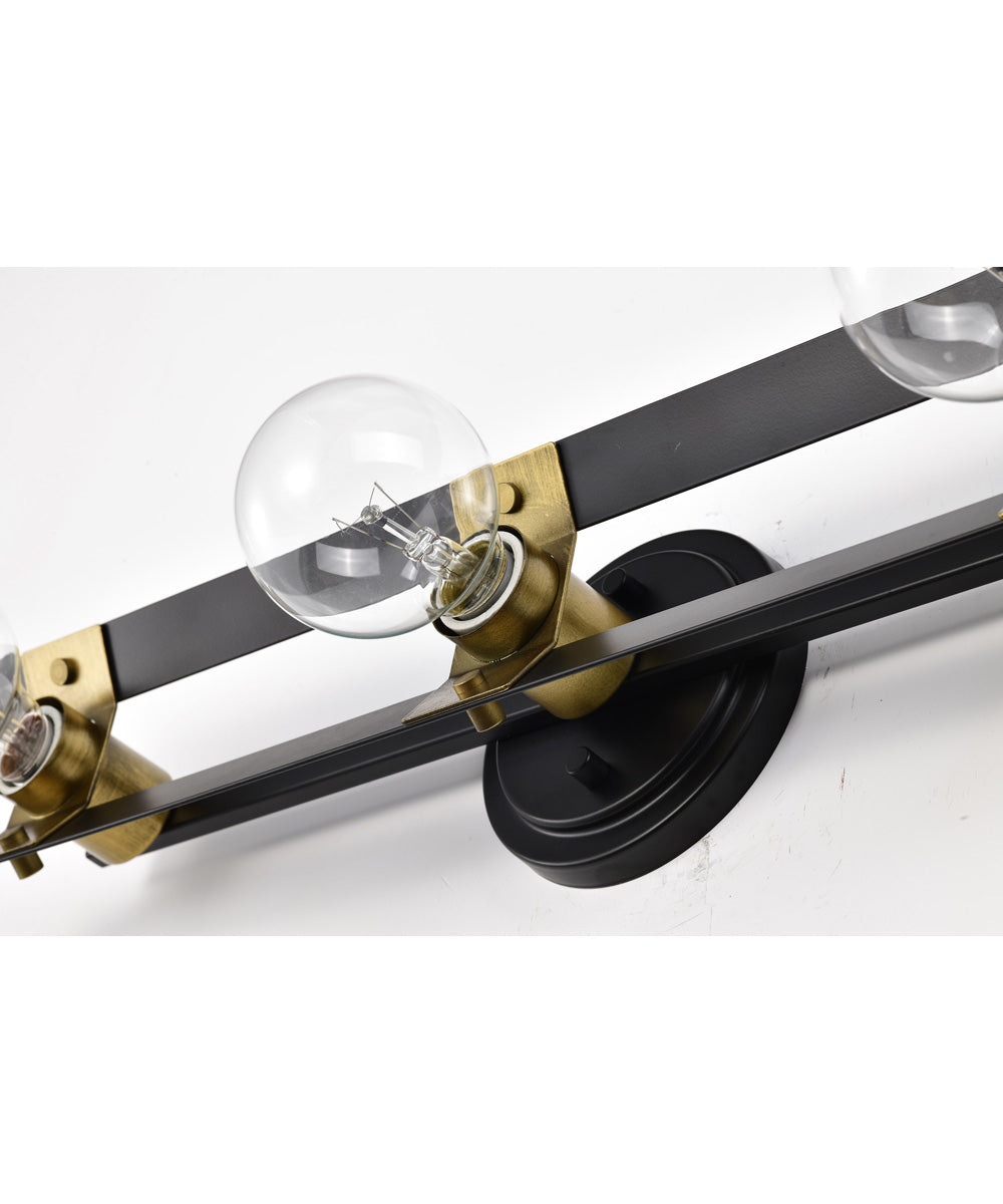 Marsden 3-Light Vanity & Wall Matte Black