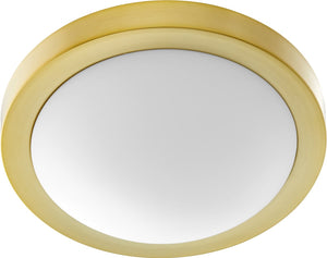 13"W 2-light Ceiling Flush Mount Aged Brass