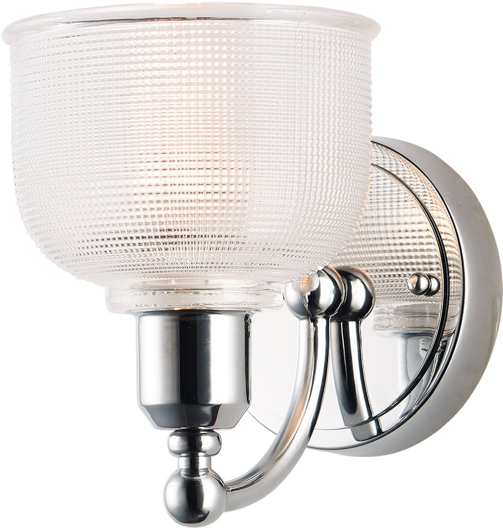 6"W Hollow 1-Light Wall Sconce Polished Chrome