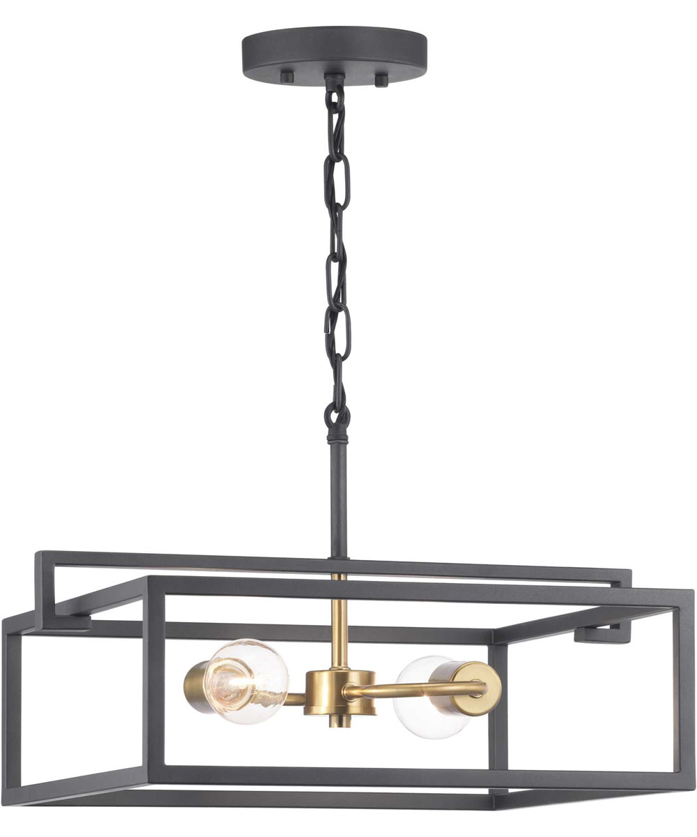 Blakely 2-Light Semi-Flush Convertible Graphite