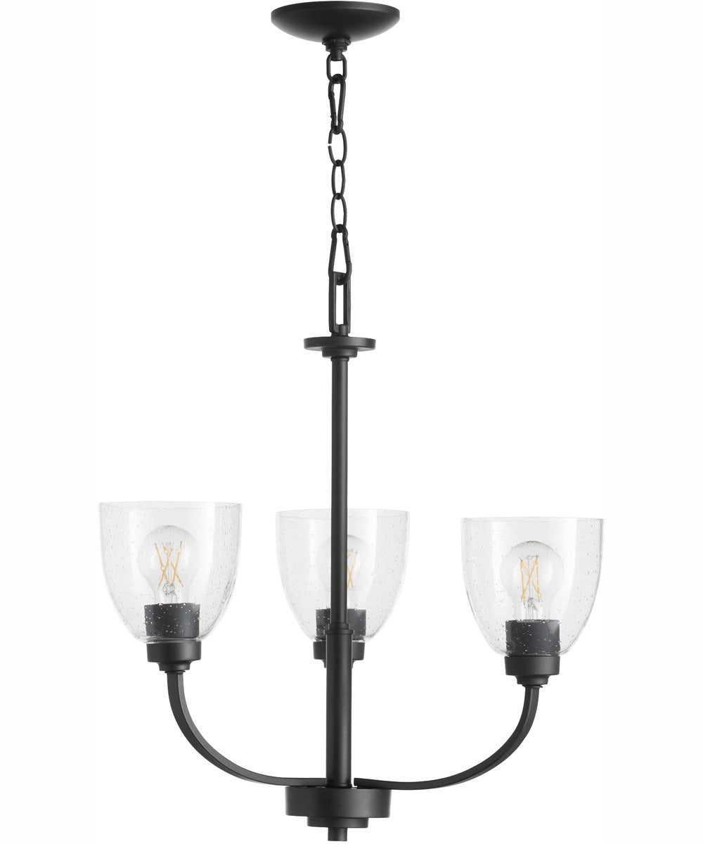 Reyes 3-light Chandelier Textured Black
