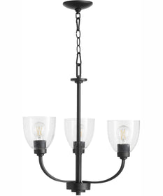 Reyes 3-light Chandelier Textured Black