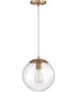 Gaze 1-Light Pendant Satin Brass