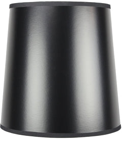 12"W x 12"H Black Parchment Gold-Lined Drum Lampshade