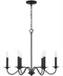 Vincent 6-Light Chandelier Black Iron