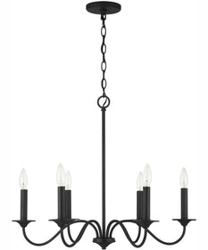 Vincent 6-Light Chandelier Black Iron