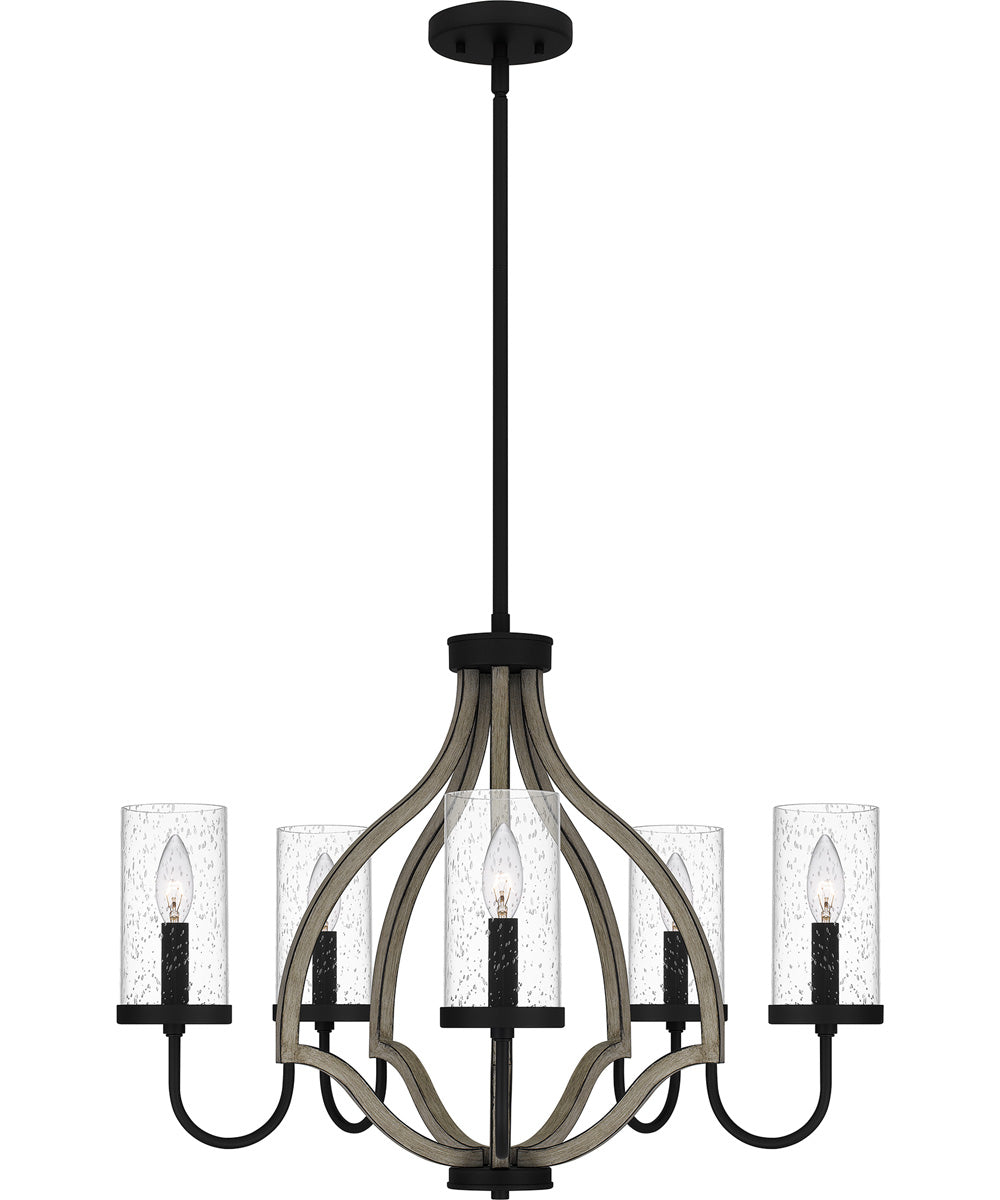 Cornelia 5-light Chandelier Matte Black