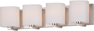 26"W Wrap 4-Light Bath Vanity Satin Nickel