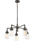 Squire 5-light Chandelier Rustic Black