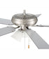 52" Decorator's Choice 3-Light Ceiling Fan Brushed Polished Nickel