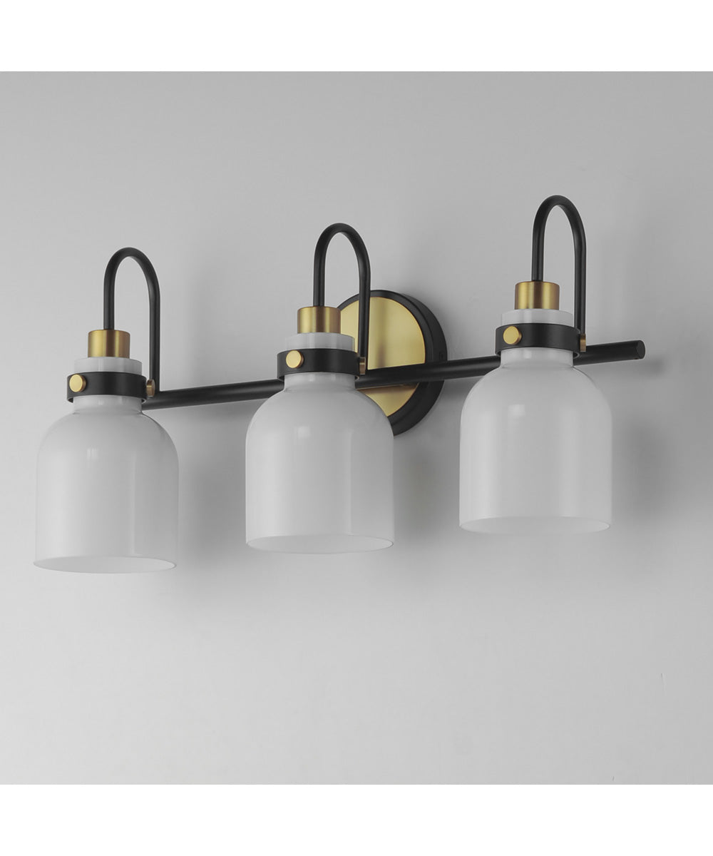 Milk 3-Light Bath Vanity Satin Brass