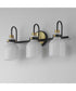Milk 3-Light Bath Vanity Satin Brass