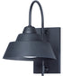 15"H Shoreline 1-Light Outdoor Wall Sconce Black