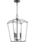Mantle 3-light Entry Foyer Hall Chandelier Matte Black
