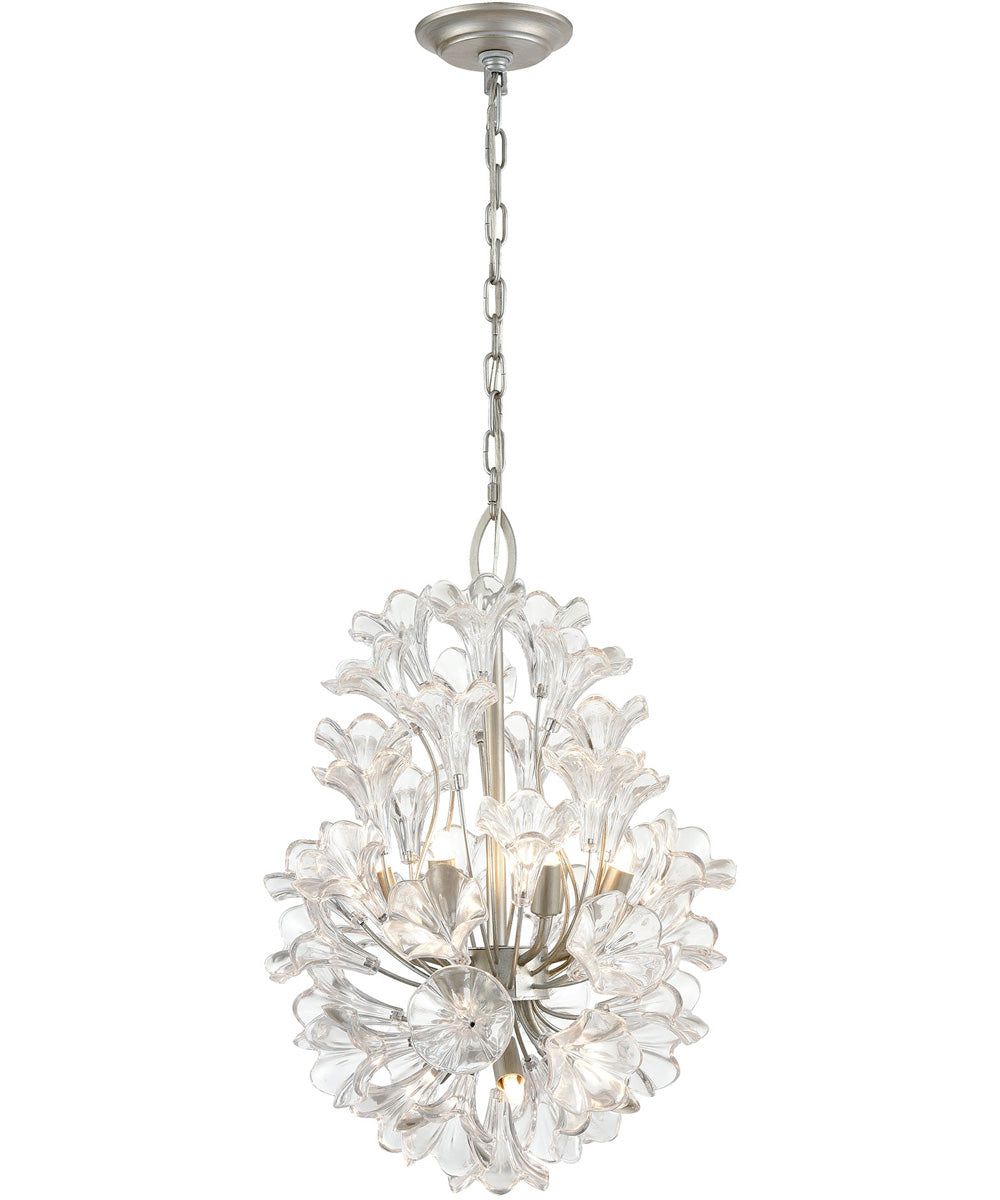 Celene 9-Light chandelier  Aged Silver
