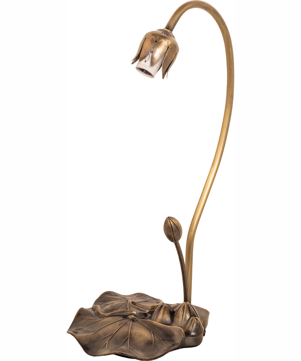 16" High Stained Glass Pond Lily Accent Lamp