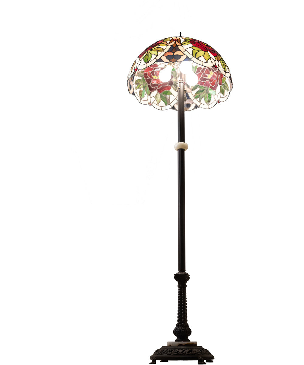62" High Renaissance Rose Floor Lamp