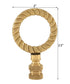 Polished Brass Twisted Rope Lamp Finial with Polished Brass Base 2.5"h