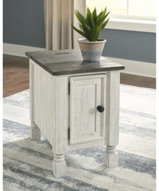 Havalance Chair Side End Table White/Gray