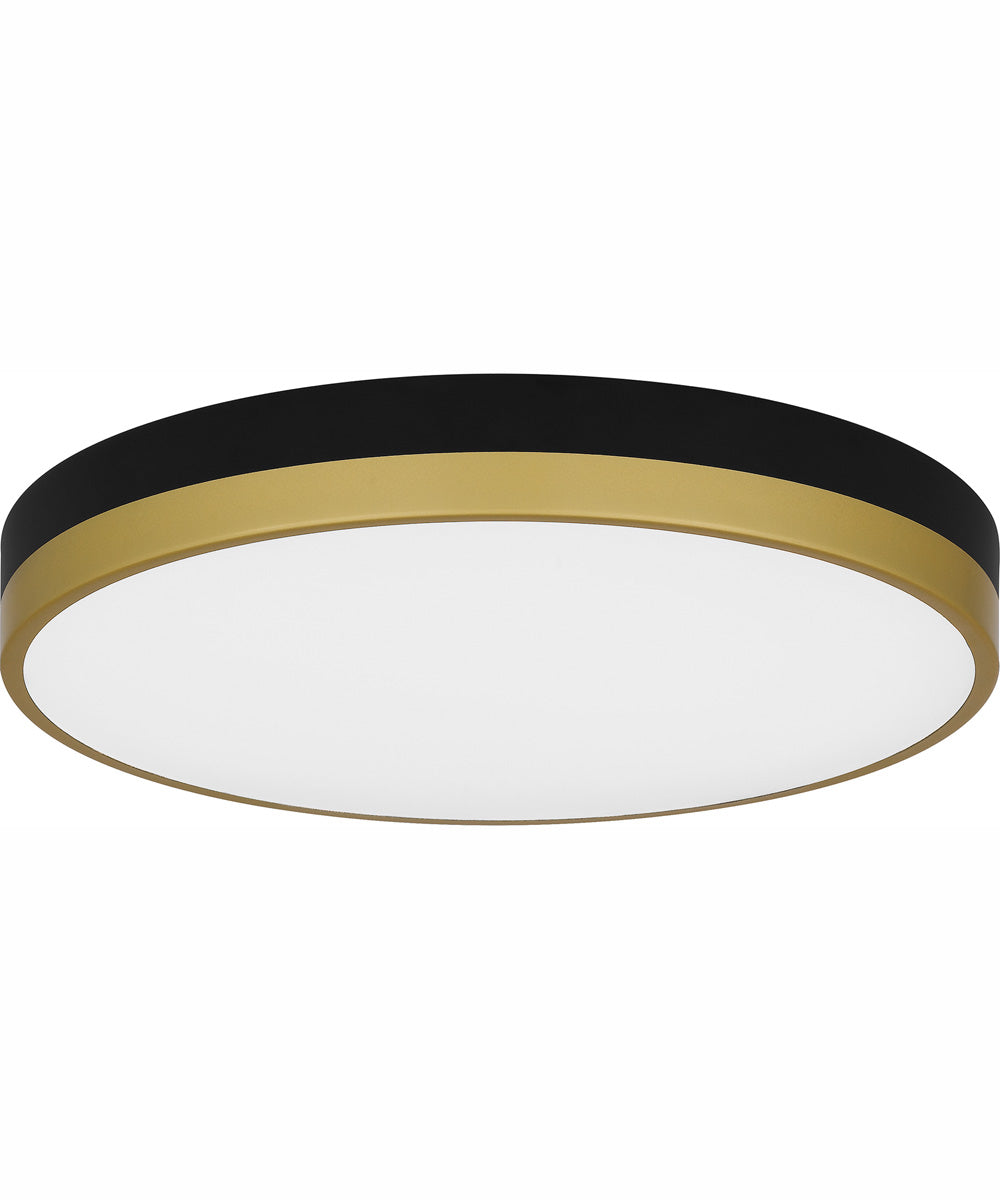 Weldin Medium Flush Mount Matte Black Gold