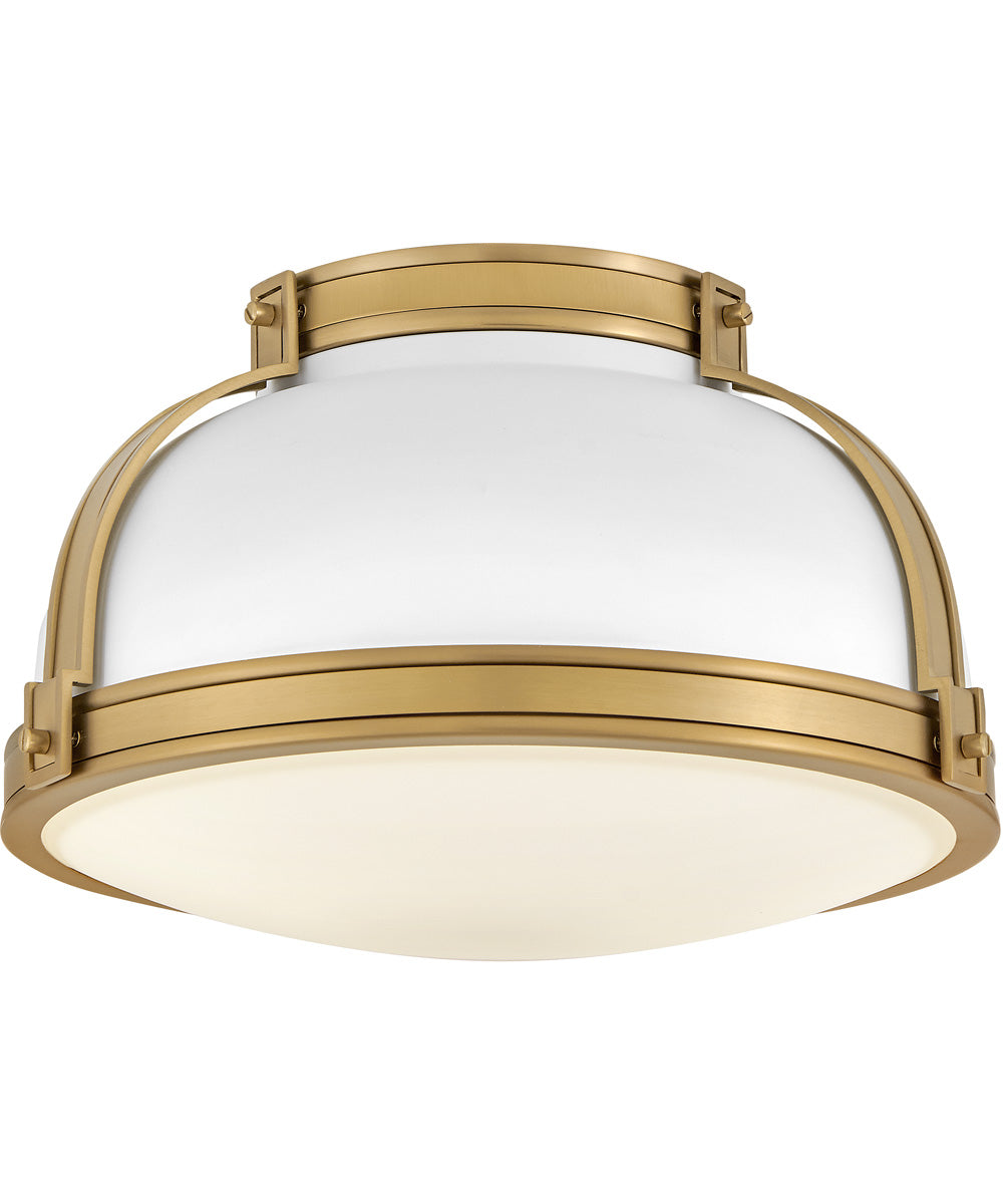 Barton 2-Light Medium Flush Mount in Matte White