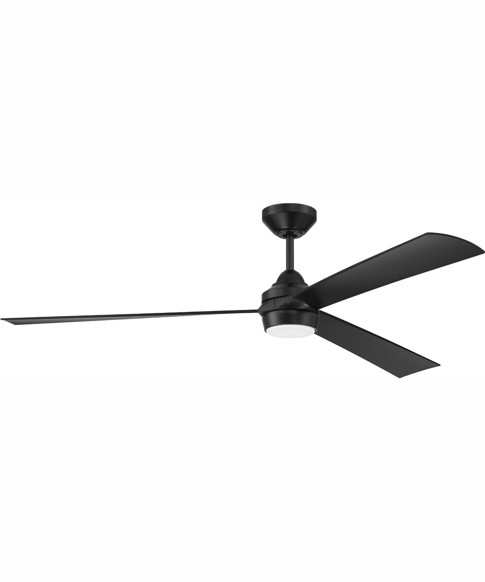 60" Sterling 1-Light Indoor/Outdoor Ceiling Fan Flat Black