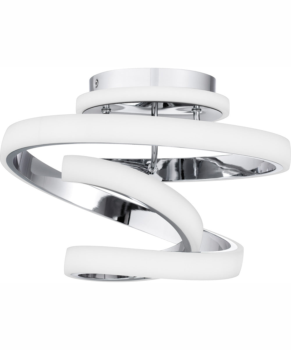 Aviva Medium Semi Flush Mount Polished Chrome