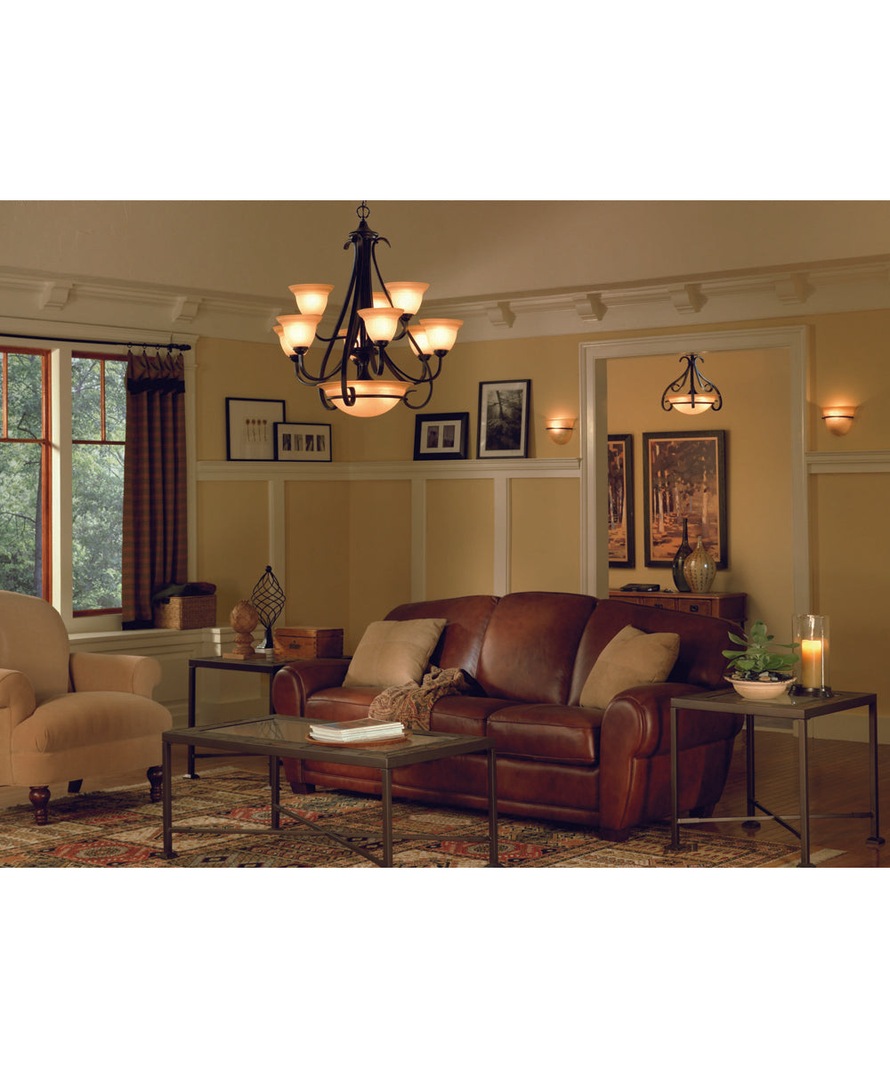 Torino 3-Light Foyer Pendant Forged Bronze