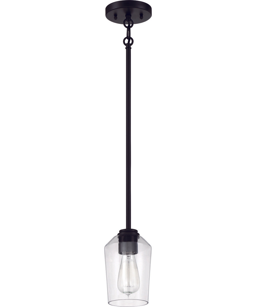 Shayna 1-Light Mini Pendant Flat Black