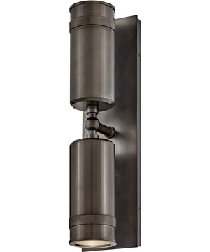 Pratt 2-Light Medium Wall Mount Lantern in Black Oxide