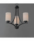 Deven 3-Light Chandelier Black