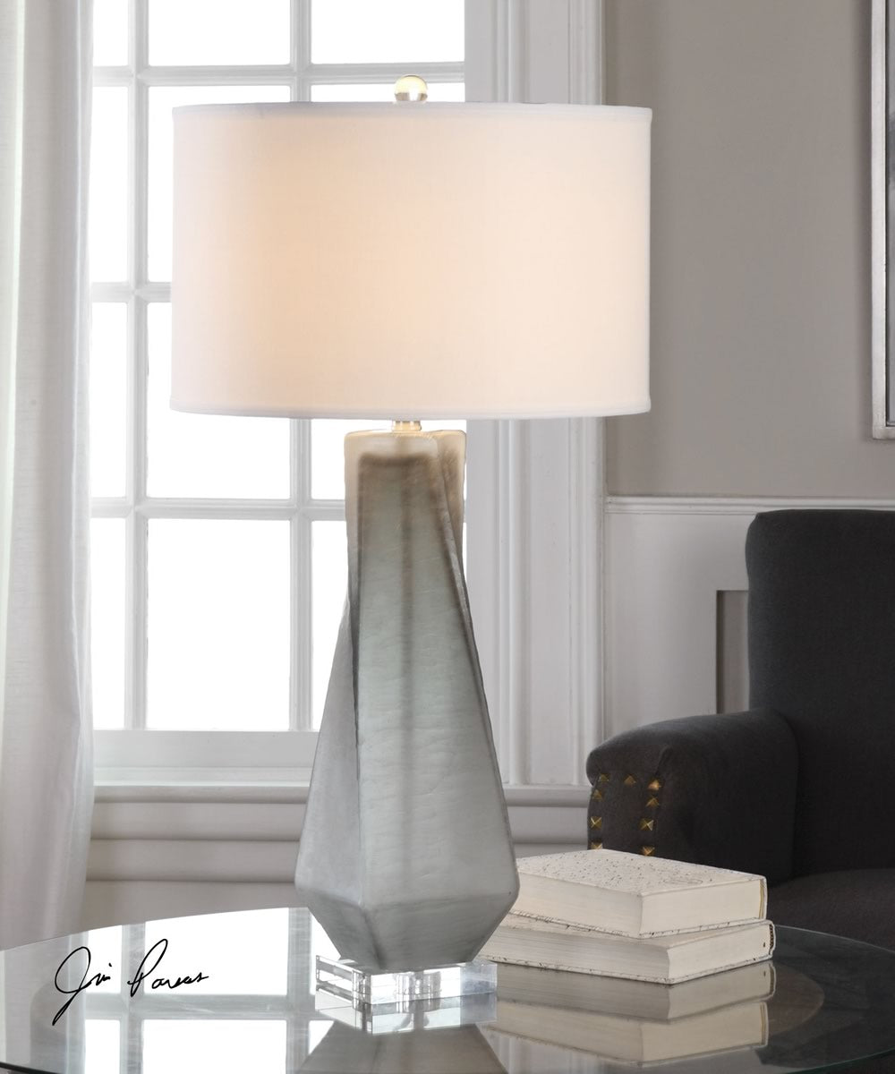 31"H Anatoli Charcoal Gray Table Lamp