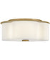 Delaney 3-Light Medium Flush Mount in Heritage Brass