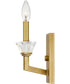 Lottie Small 2-light Wall Sconce Aged Brass