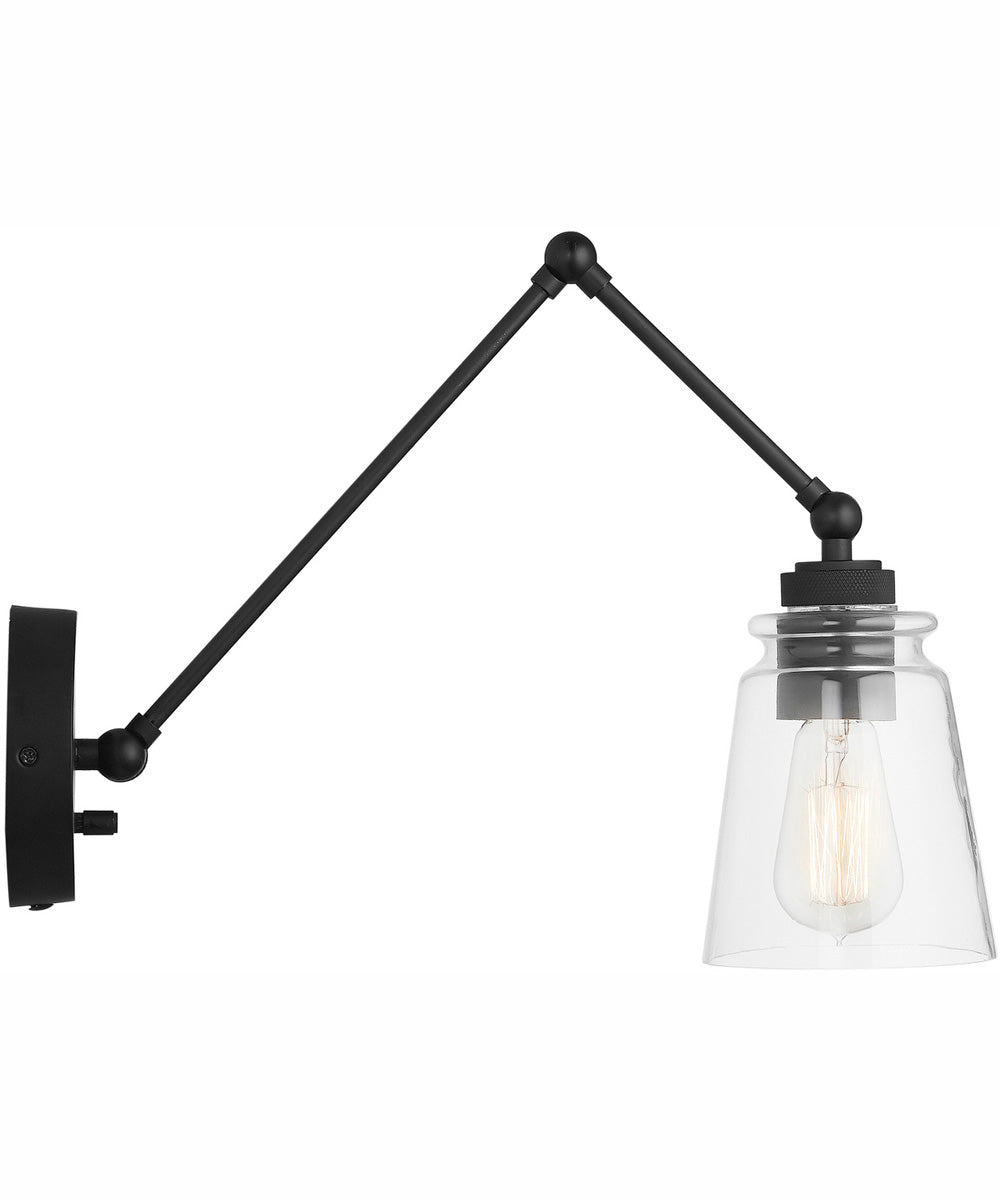 Profile 1-Light Plug In Sconce Matte Black, 5"W