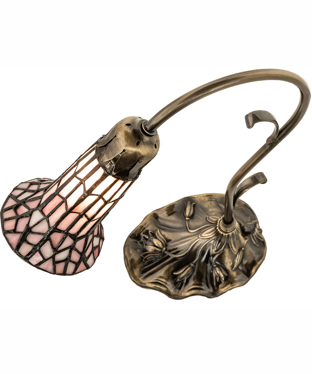 15" High Stained Glass Pond Lily Accent Lamp