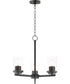 Corona 3-Light Chandelier Black