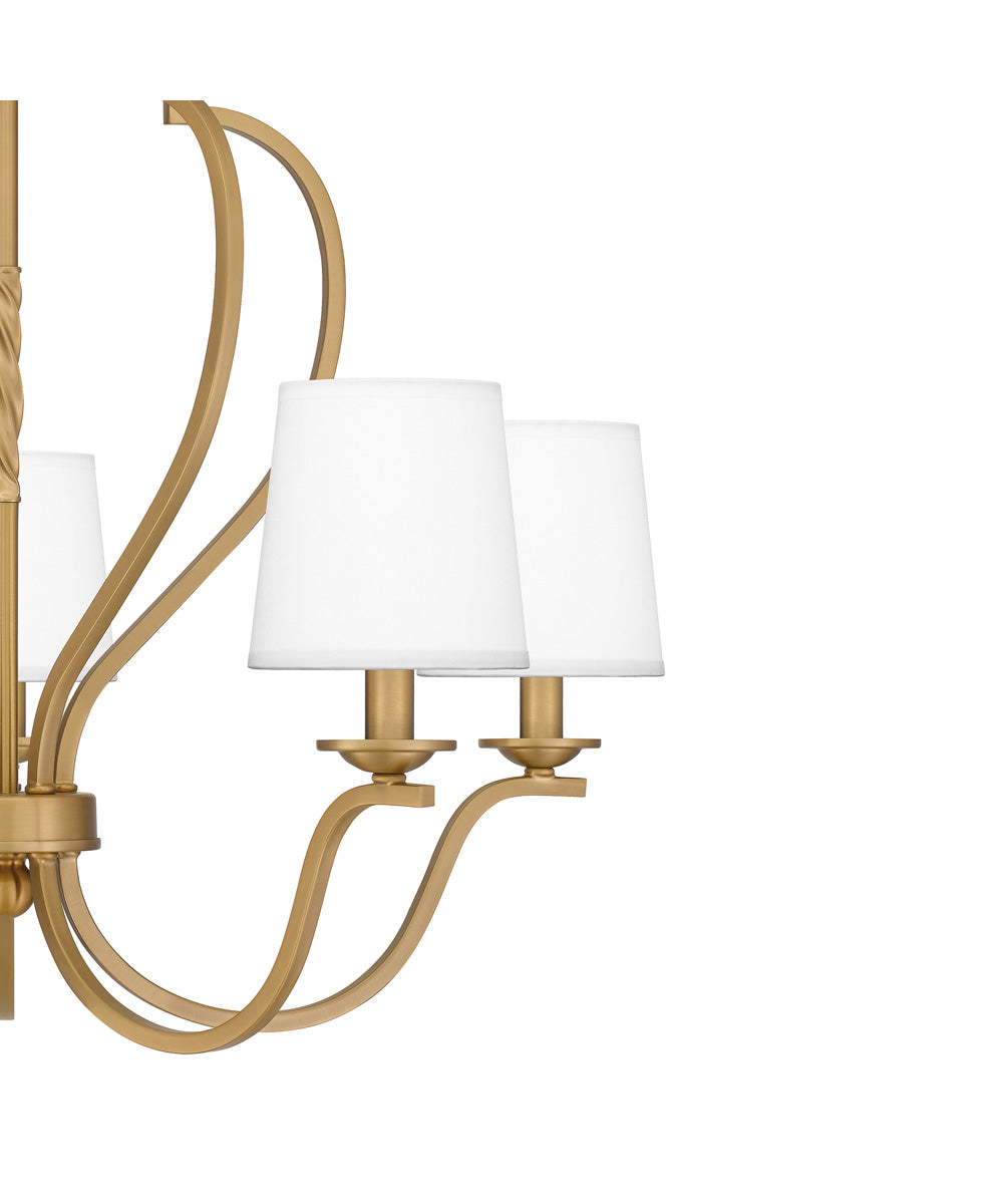 Wilkins 5-light Chandelier Brushed Weathered Brass