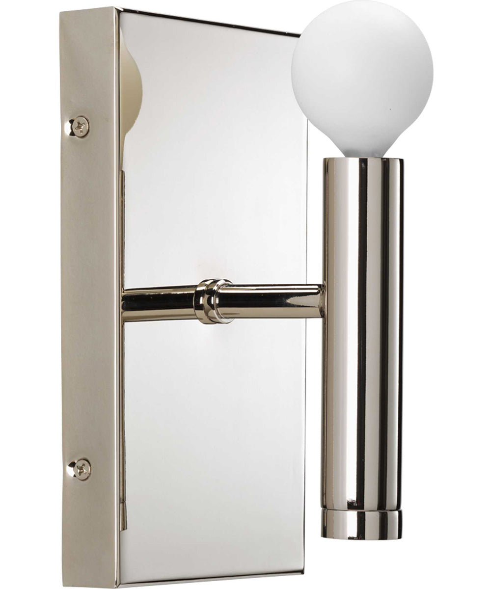 Draper 1-Light Luxe Bath Vanity Light Polished Nickel